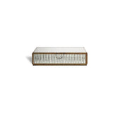Malita Ribbed Glass Jewellery Box - Antique Brass