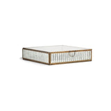 Malita Ribbed Glass Jewellery Box - Antique Brass