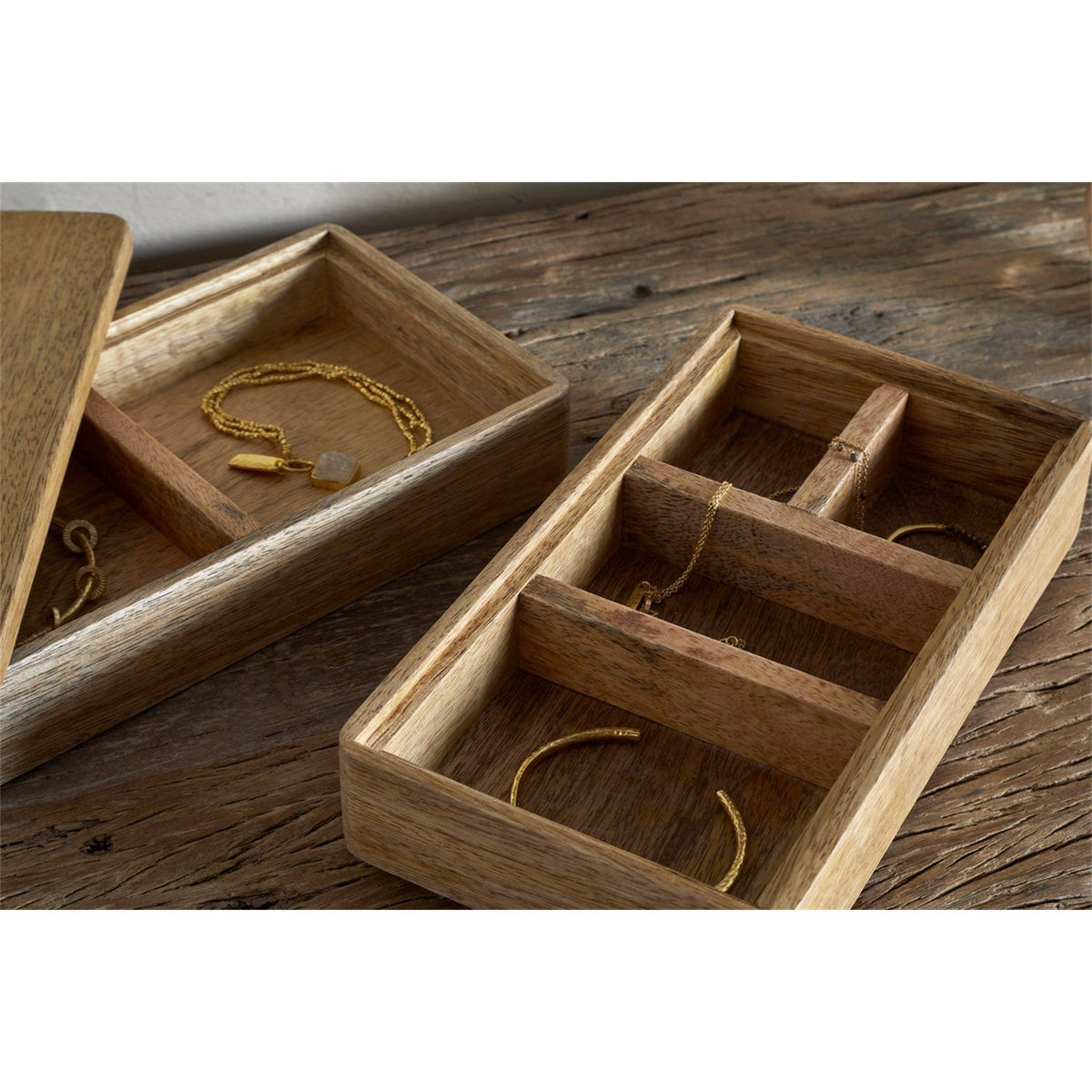 Chanya Mango Wood Jewellery Box - Natural