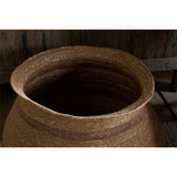 Rana Wide Seagrass Storage Basket - Natural & Rust