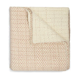 Peplu 220 x 240cm Cotton & Linen Quilted Bedspread - Rust