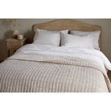 Peplu 220 x 140cm Cotton & Linen Quilted Bedspread - Rust