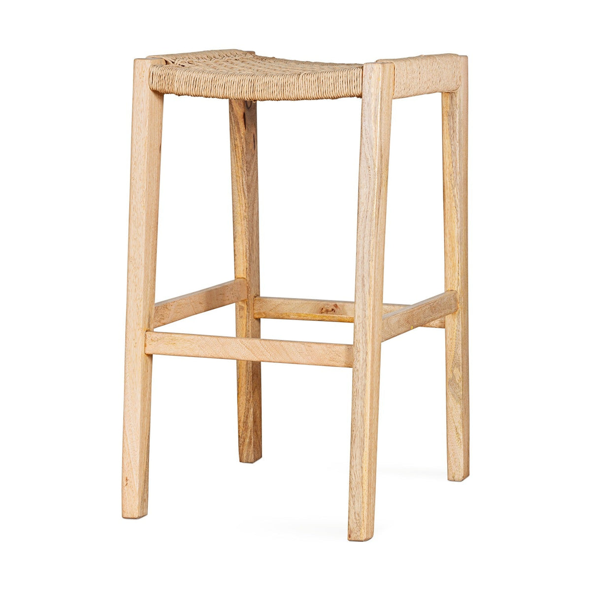 Aamani 70cm Backless Cord Counter Stool - Natural