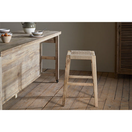 Aamani 70cm Backless Cord Counter Stool - Natural