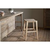 Aamani 70cm Backless Cord Counter Stool - Natural
