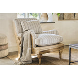 Abe Deconstructed Striped Linen Armchair - Natural