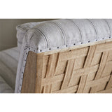 Abe Deconstructed Striped Linen Armchair - Natural