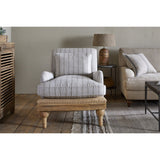 Abe Deconstructed Striped Linen Armchair - Natural