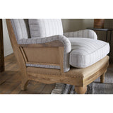 Abe Deconstructed Striped Linen Armchair - Natural