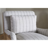 Abe Deconstructed Striped Linen Armchair - Natural