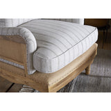 Abe Deconstructed Striped Linen Armchair - Natural