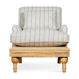 Abe Deconstructed Striped Linen Armchair - Natural