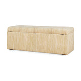 Aranya Cotton & Jute Upholstered Storage Bench - Natural