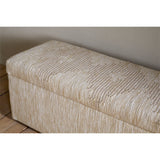 Aranya Cotton & Jute Upholstered Storage Bench - Natural