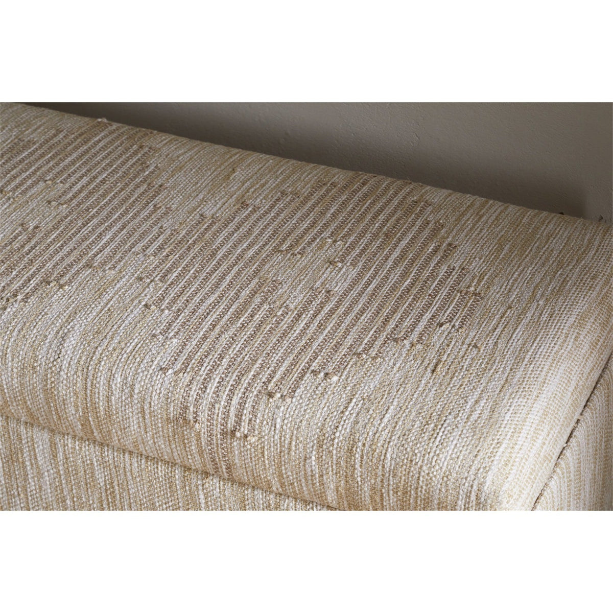 Aranya Cotton & Jute Upholstered Storage Bench - Natural