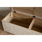 Aranya Cotton & Jute Upholstered Storage Bench - Natural