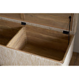 Aranya Cotton & Jute Upholstered Storage Bench - Natural