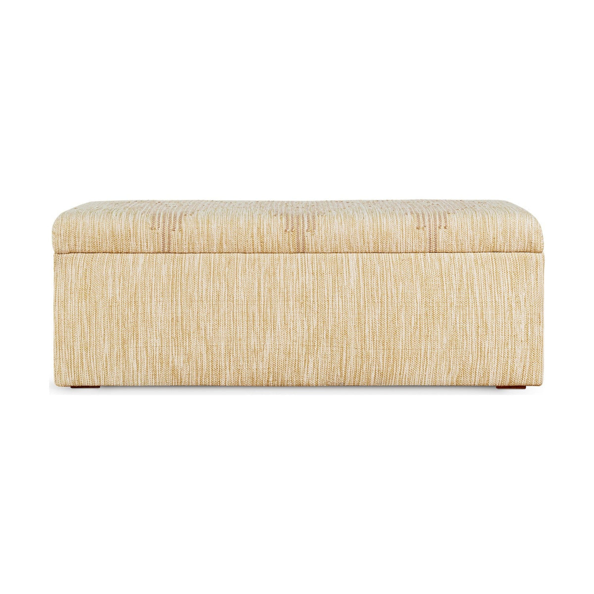 Aranya Cotton & Jute Upholstered Storage Bench - Natural
