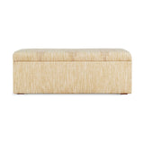 Aranya Cotton & Jute Upholstered Storage Bench - Natural