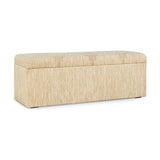 Aranya Cotton & Jute Upholstered Storage Bench - Natural