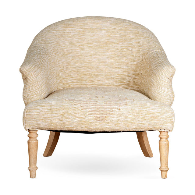 Aranya Cotton & Jute Kilim Armchair - Natural