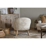 Aranya Cotton & Jute Kilim Armchair - Natural