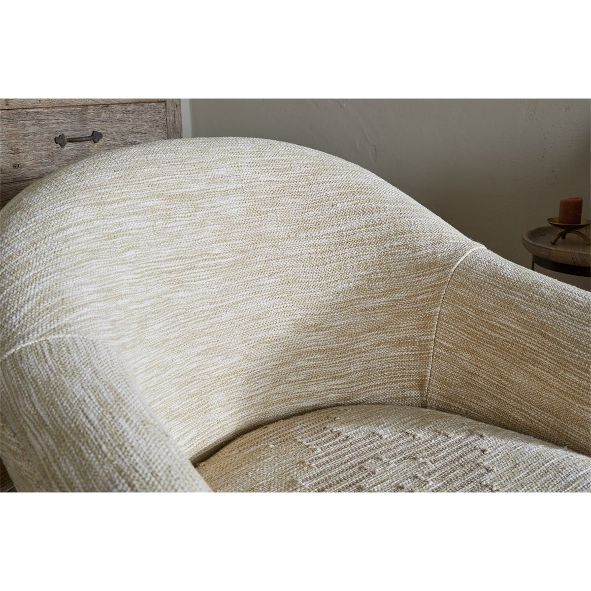 Aranya Cotton & Jute Kilim Armchair - Natural