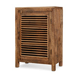 Ibo Reclaimed Wood Slatted Low Cabinet - Natural