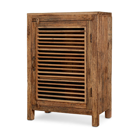Ibo Reclaimed Wood Slatted Low Cabinet - Natural