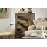 Ibo Reclaimed Wood Slatted Low Cabinet - Natural