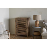 Ibo Reclaimed Wood Slatted Low Cabinet - Natural