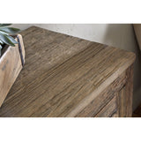 Ibo Reclaimed Wood Slatted Low Cabinet - Natural