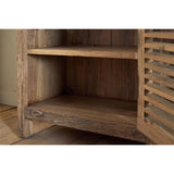 Ibo Reclaimed Wood Slatted Low Cabinet - Natural