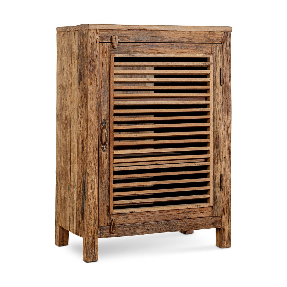 Ibo Reclaimed Wood Slatted Low Cabinet - Natural