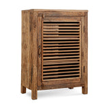 Ibo Reclaimed Wood Slatted Low Cabinet - Natural