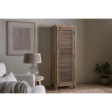 Ibo Tall Reclaimed Wood Slatted Cabinet - Natural