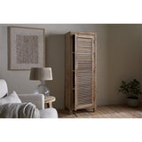 Ibo Tall Reclaimed Wood Slatted Cabinet - Natural