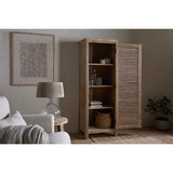 Ibo Tall Reclaimed Wood Slatted Cabinet - Natural