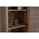 Ibo Tall Reclaimed Wood Slatted Cabinet - Natural
