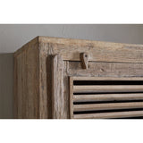 Ibo Tall Reclaimed Wood Slatted Cabinet - Natural
