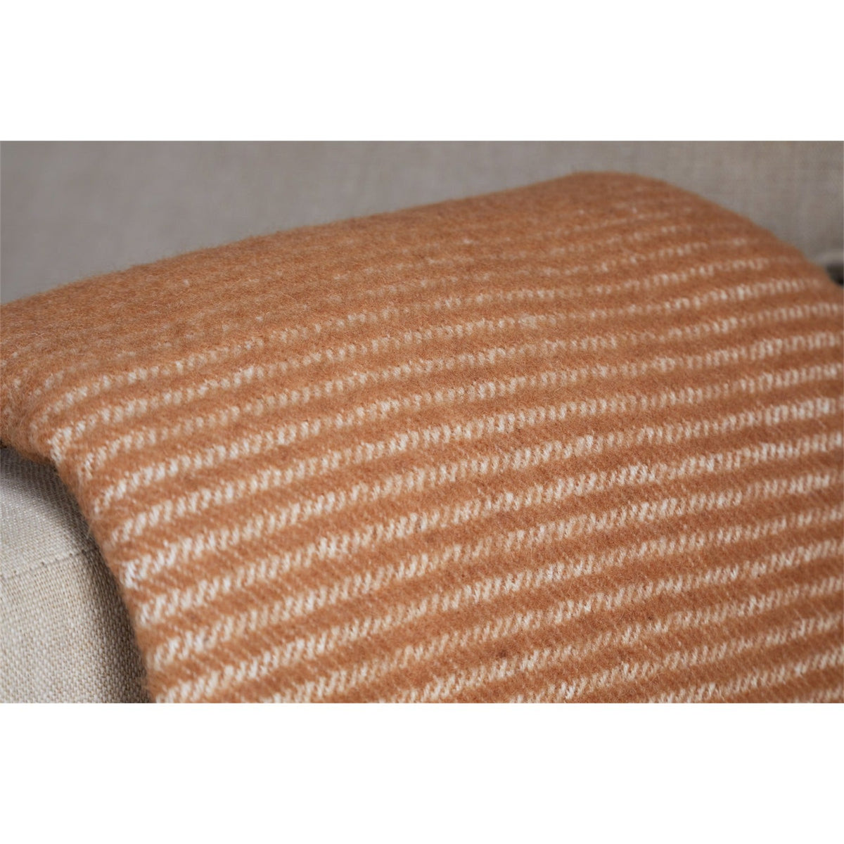 Ilaa Striped Wool Throw - Sand