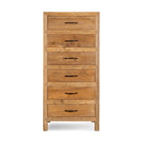 Iya Tallboy Reclaimed Wood Chest of Drawers - Natural