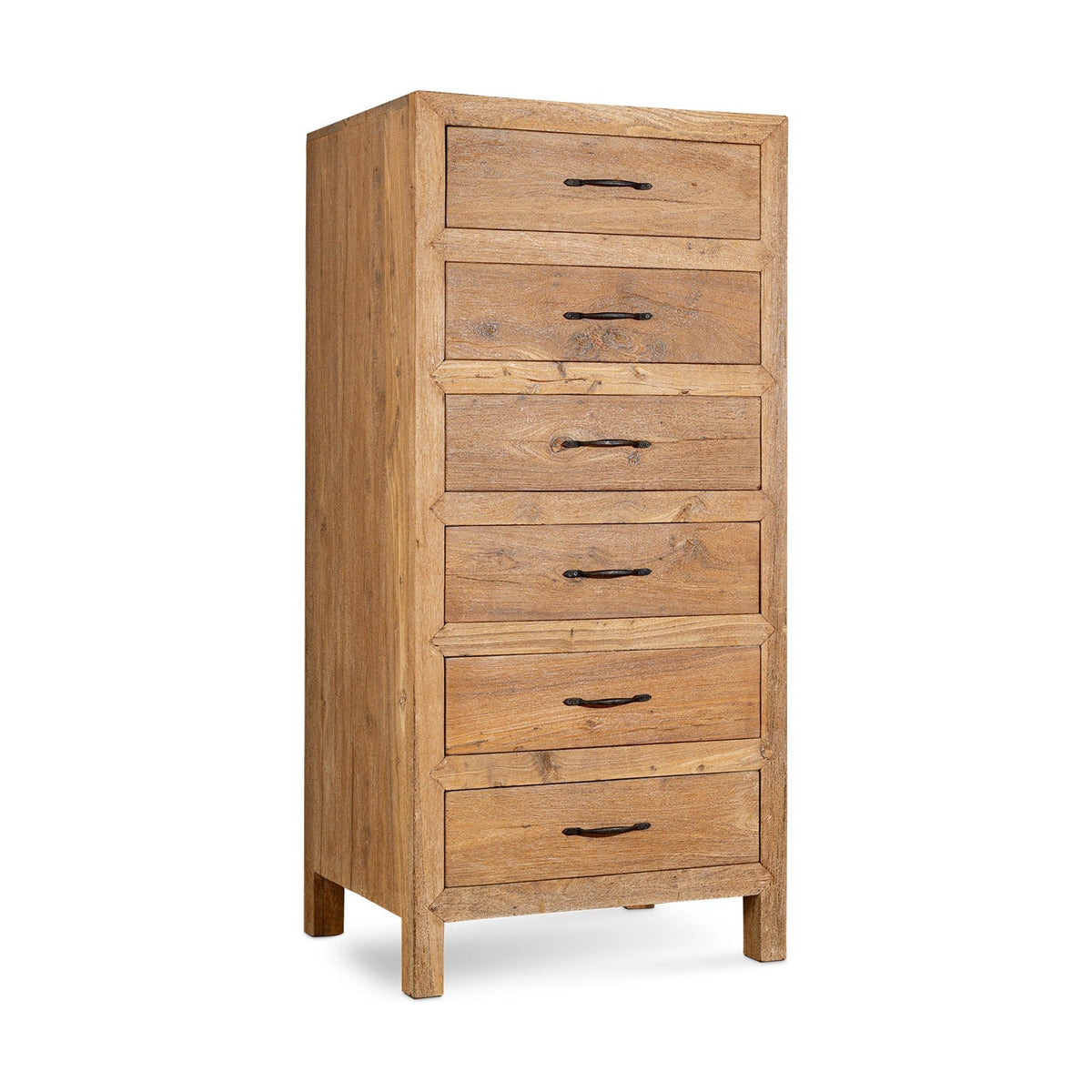 Iya Tallboy Reclaimed Wood Chest of Drawers - Natural