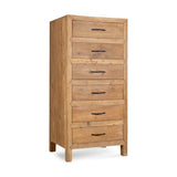 Iya Tallboy Reclaimed Wood Chest of Drawers - Natural