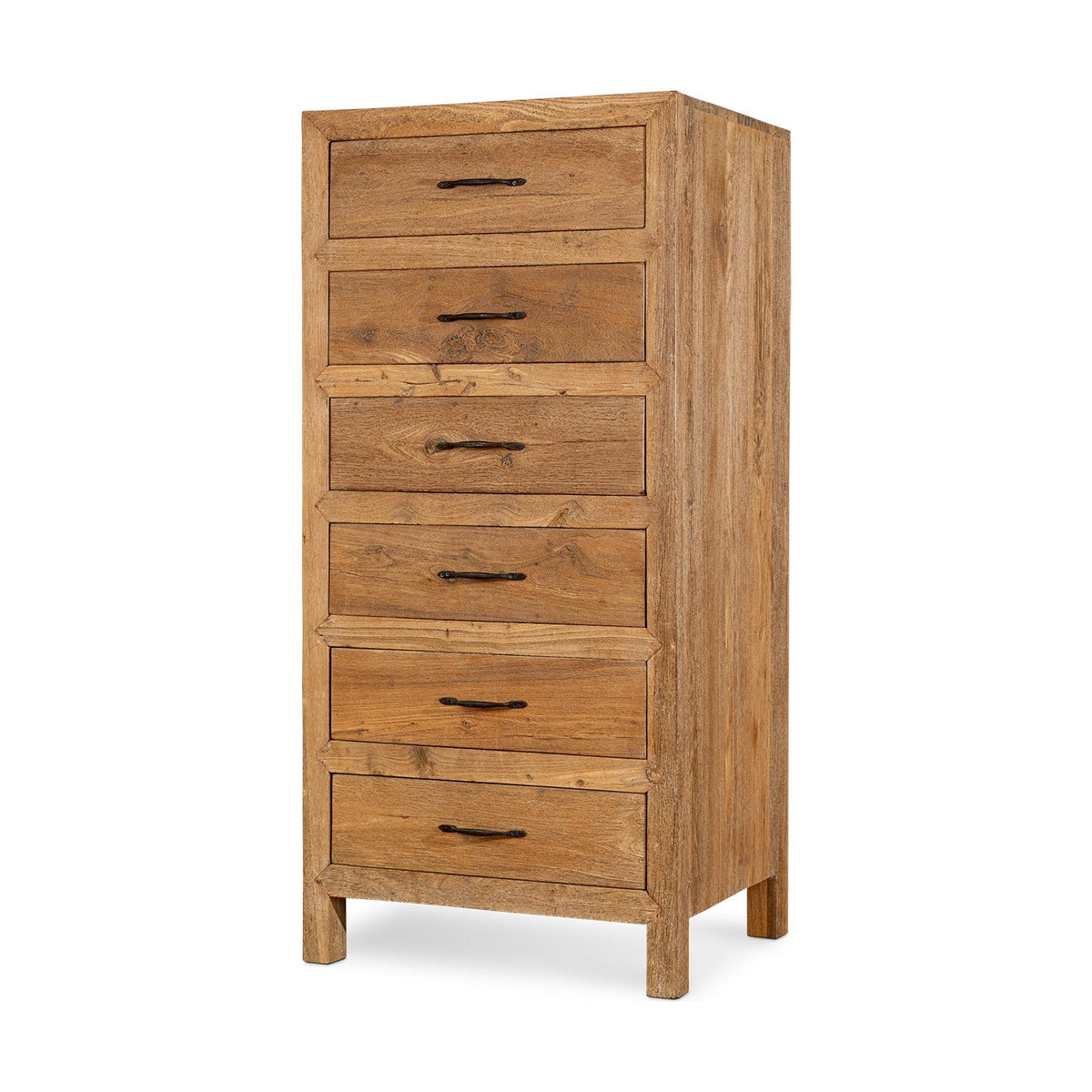 Iya Tallboy Reclaimed Wood Chest of Drawers - Natural