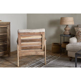 Jaya Acacia Wood & Linen Armchair - Natural