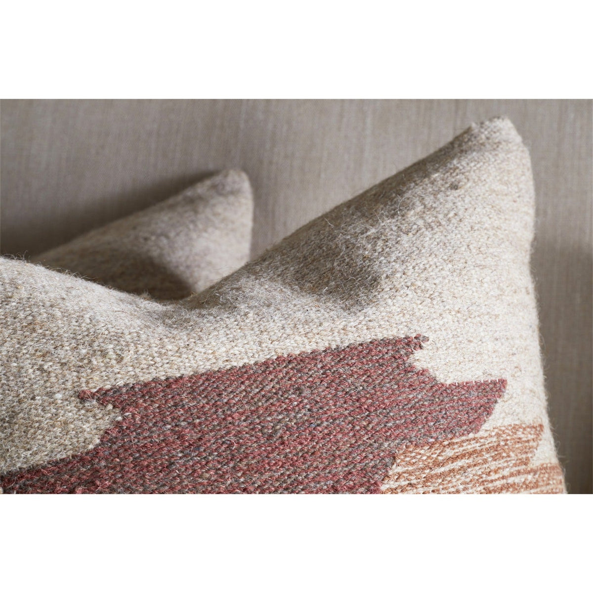 Kabir 60 x 40cm Wool & Cotton Cushion Cover - Rust