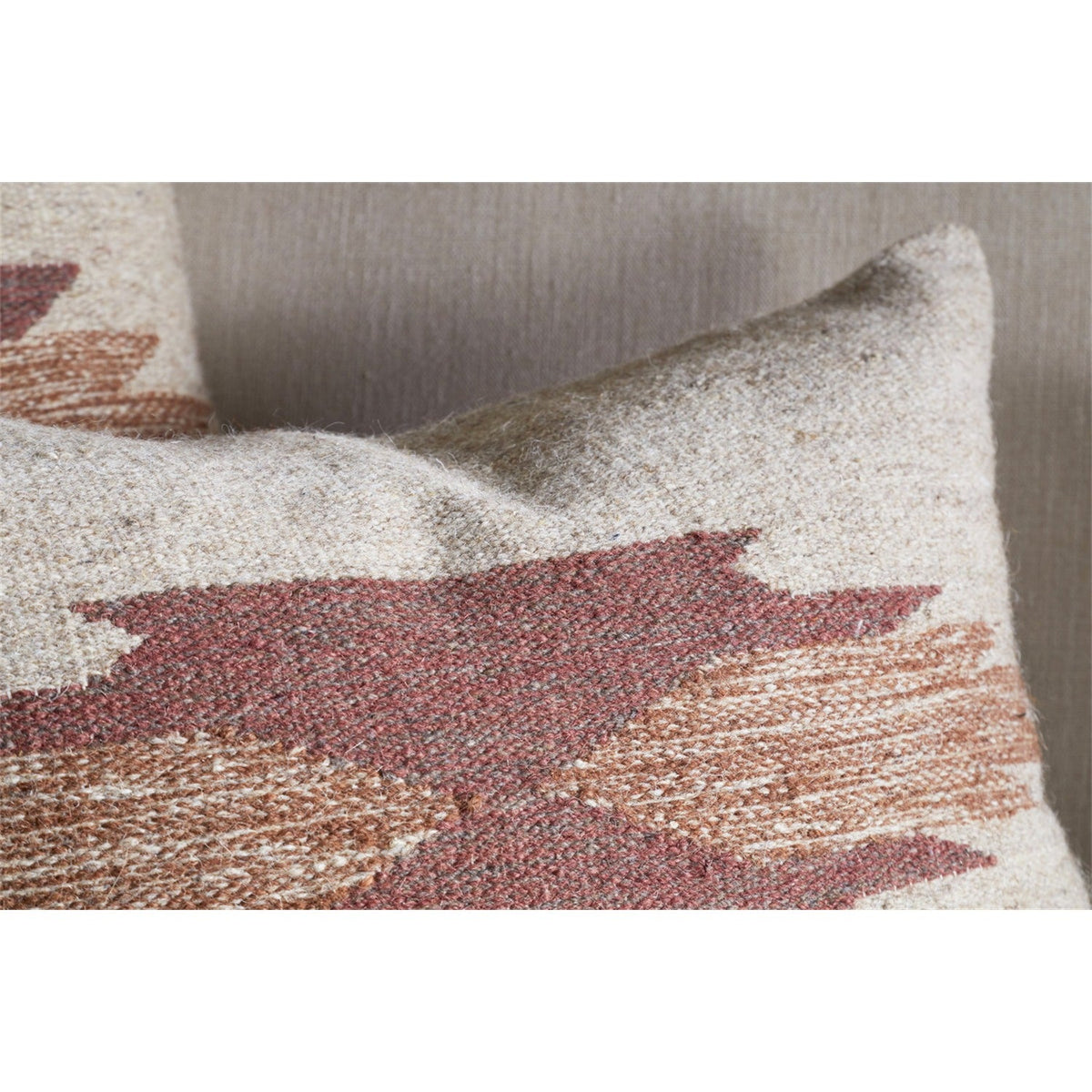 Kabir 50 x 50cm Wool Cushion Cover - Rust