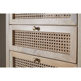 Kanz Mango Wood Tallboy Chest of Drawers - Natural