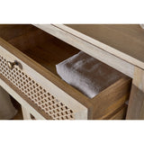 Kanz Mango Wood Tallboy Chest of Drawers - Natural